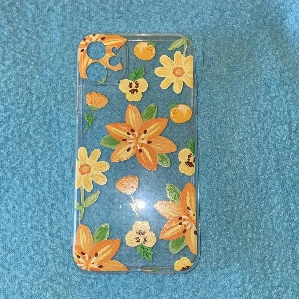 iPhone 11 floral gel plastic type phone case